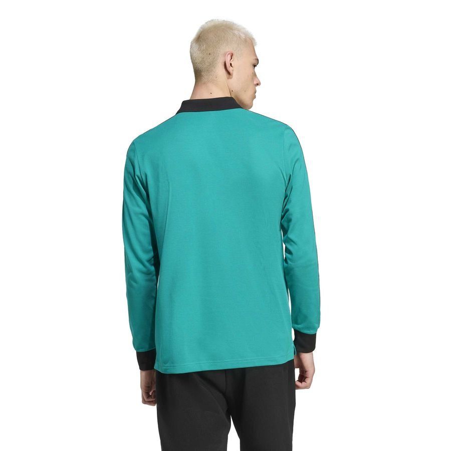 Liverpool Polo Terrace Icons - Sea Green/Black/White Long Sleeves - Men's-SoccerKits Hub | Buy Soccer Jerseys Online